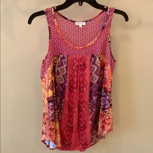 Anthropologie Weston SZ S mixed pattern top